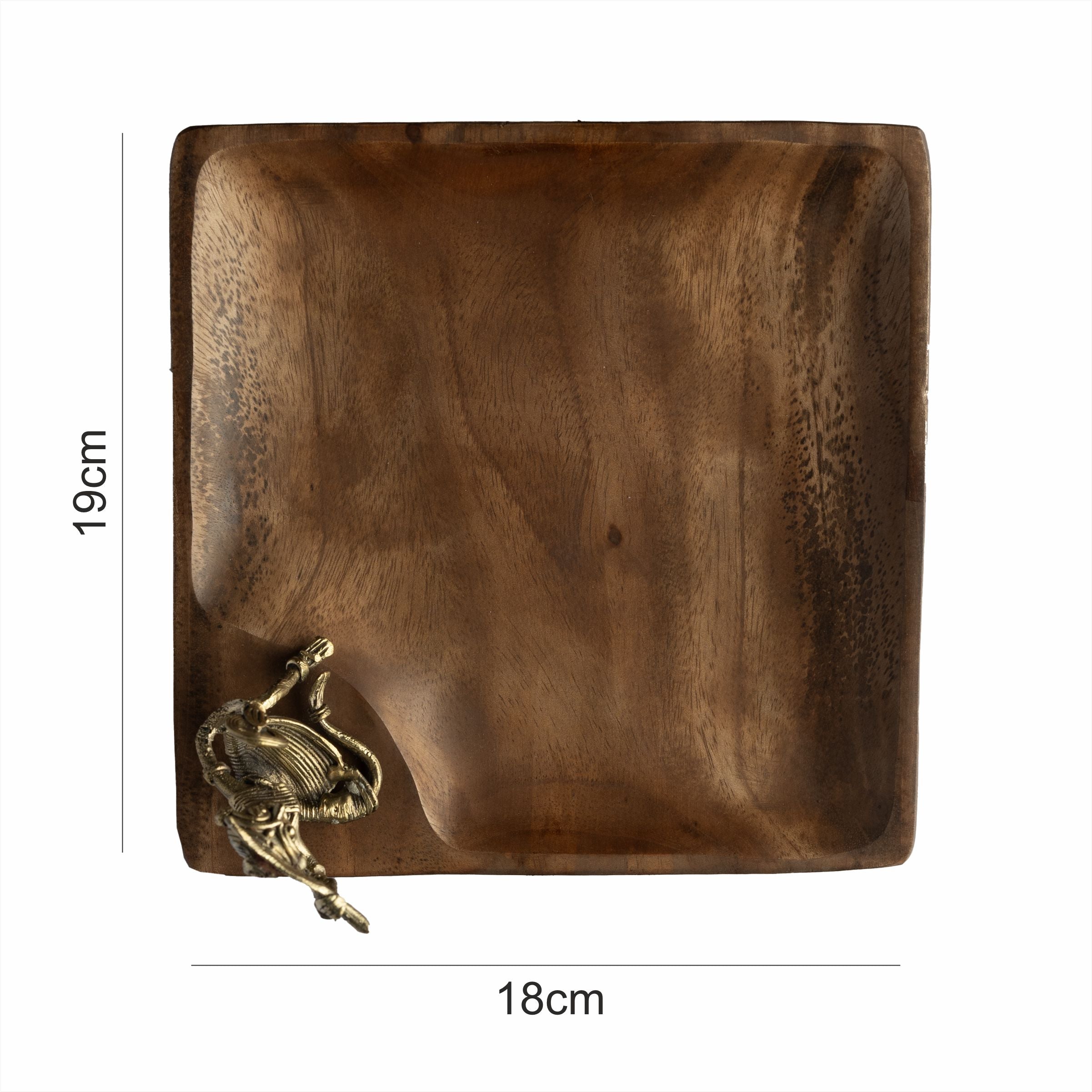 SQUARE TRAY WITH FIGURE