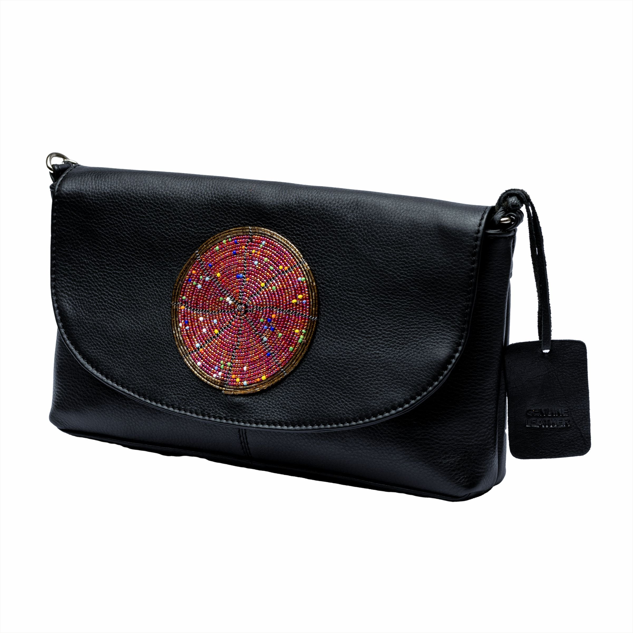 LUNA CLUTCH - All Black Leather