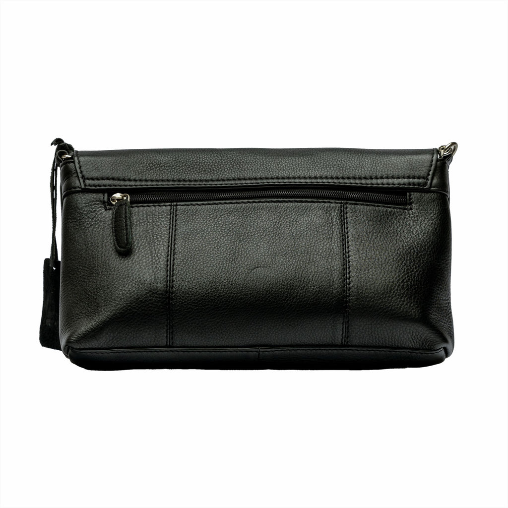 LUNA CLUTCH - All Black Leather